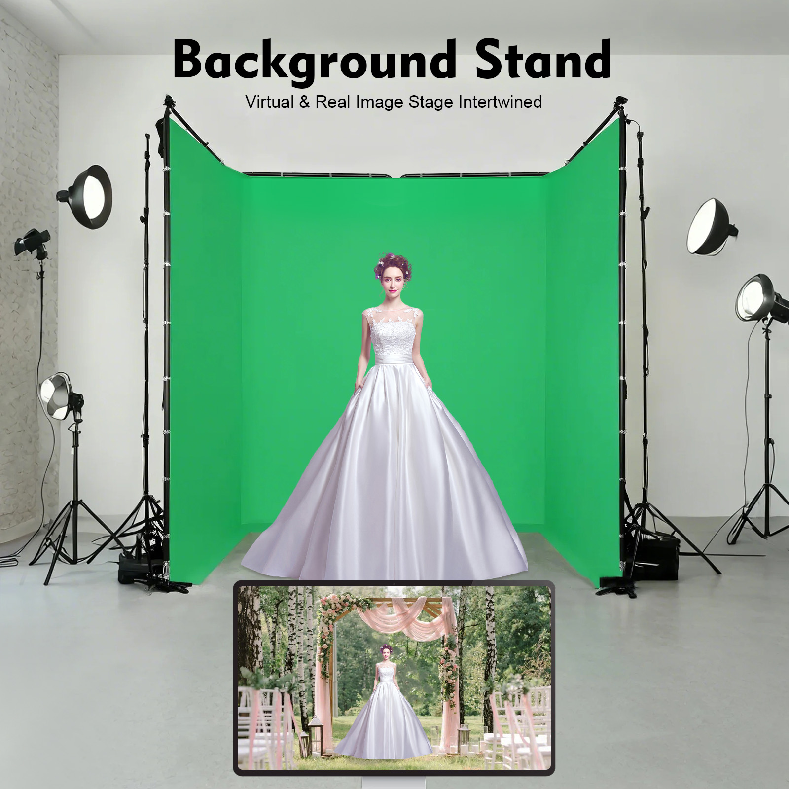 Stojak na tło fotograficzne 4x – Green Screen Collapsible recenzja i cena