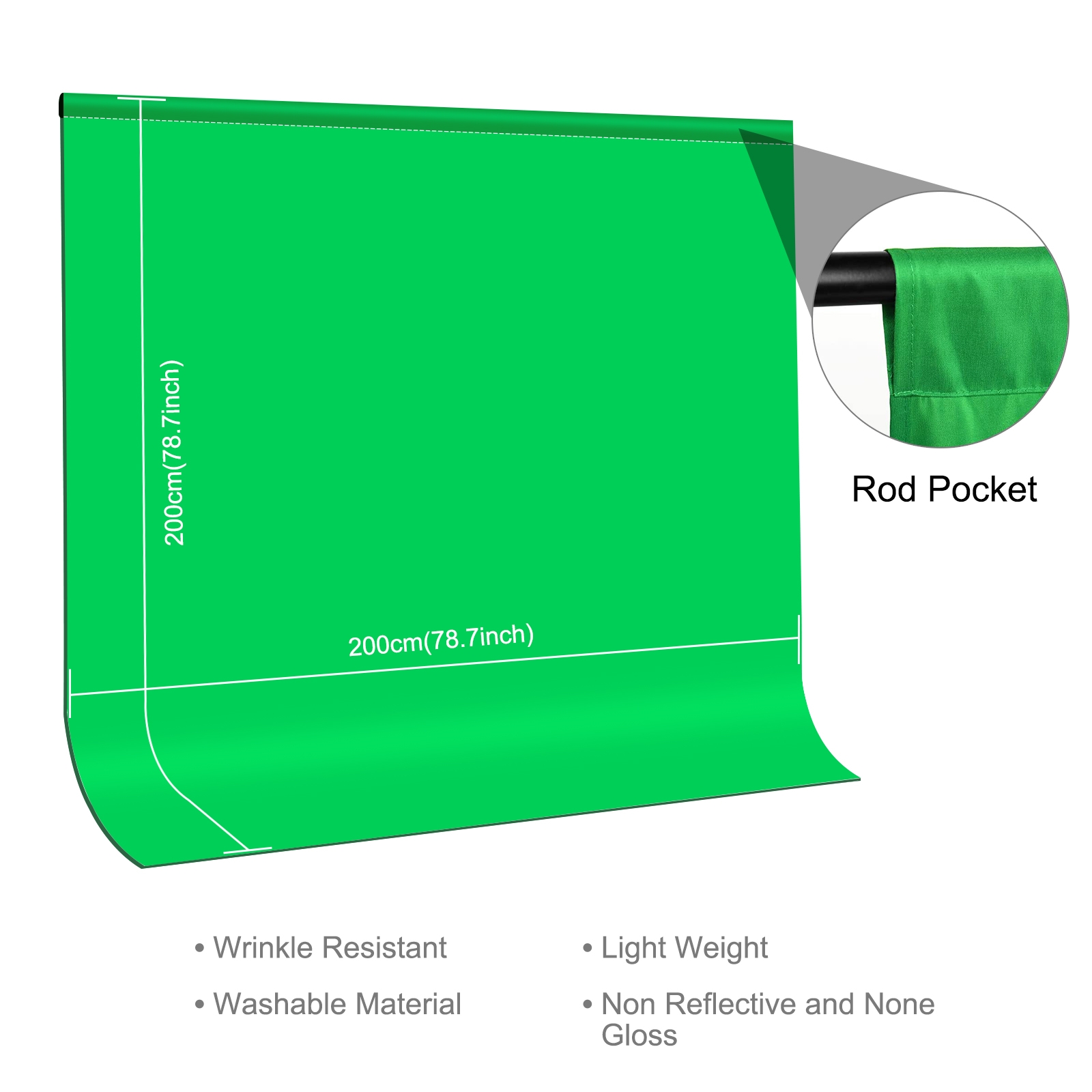 PULUZ 2m X 2m Tkanina do tła f – Green Screen Collapsible recenzja i cena